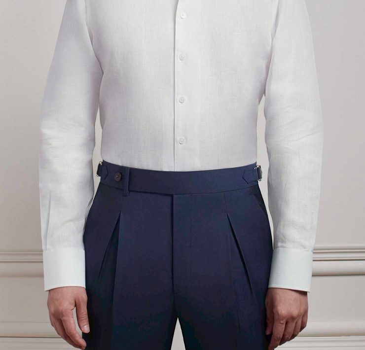 เสื้อเชิ้ตลินิน Urban classic One Piece Collar linen pocket shirt