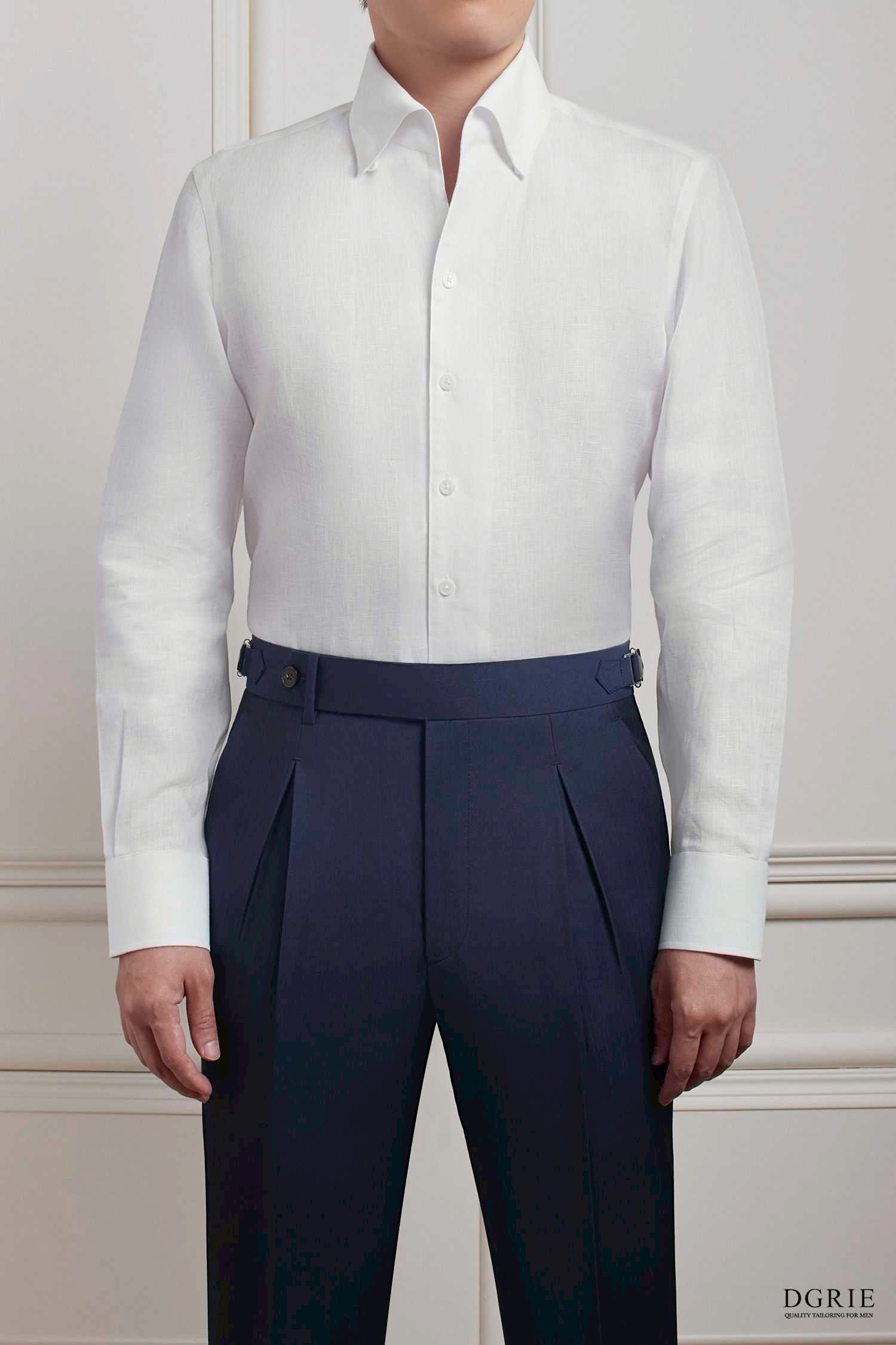 เสื้อเชิ้ตลินิน Urban classic One Piece Collar linen pocket shirt