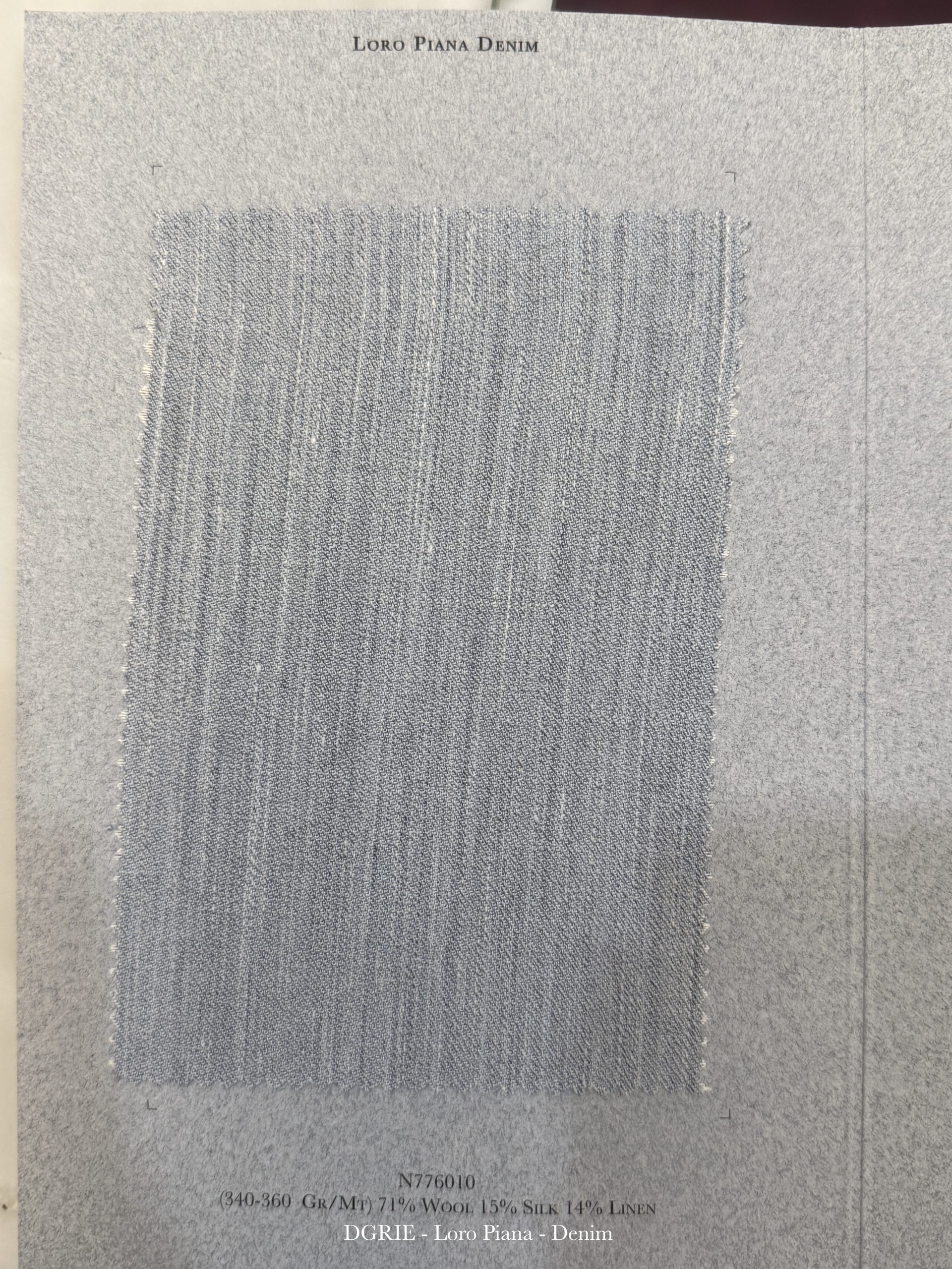 DGRIE - ตัดสูท Loro Piana Denim