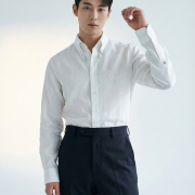 DGRIE READY TO WEAR - White Linen Three-bar Shirt