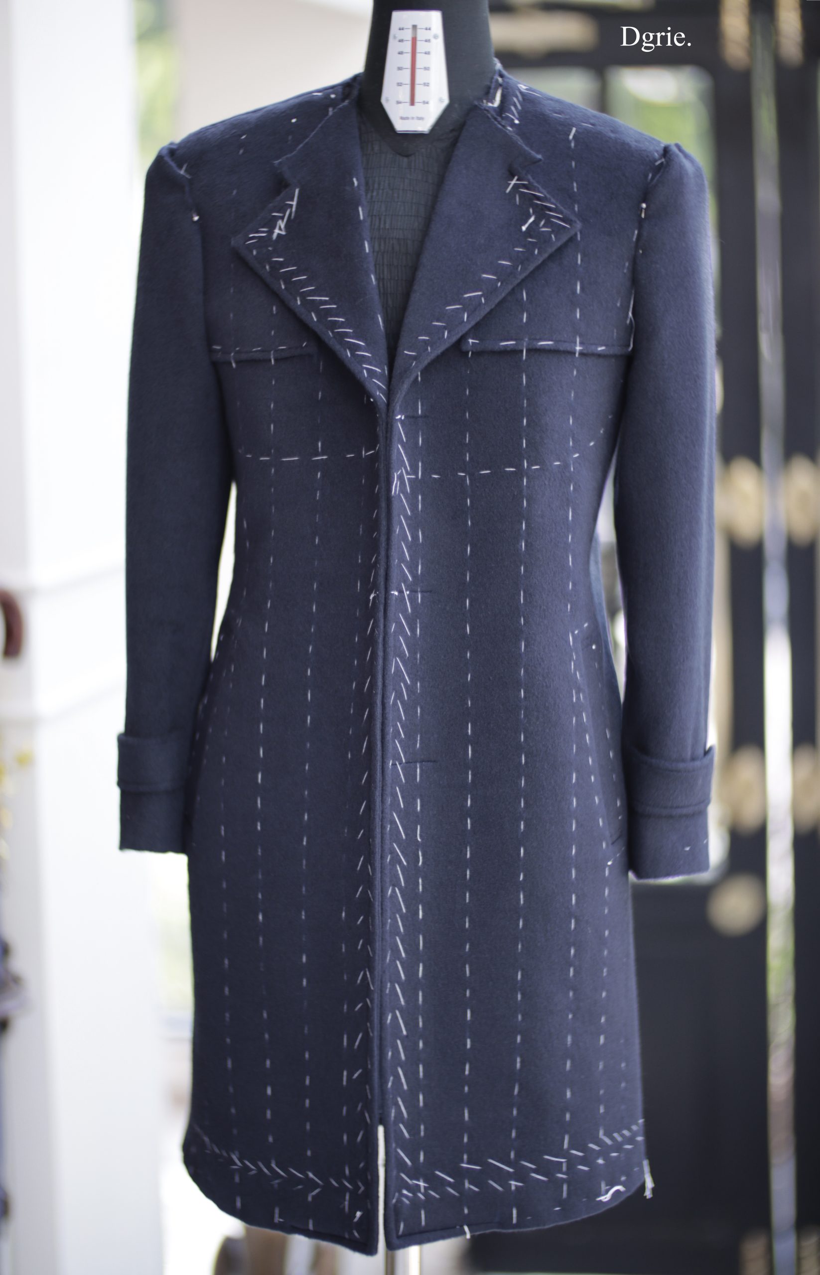 DGRIE - Bespoke Navy Overcoat