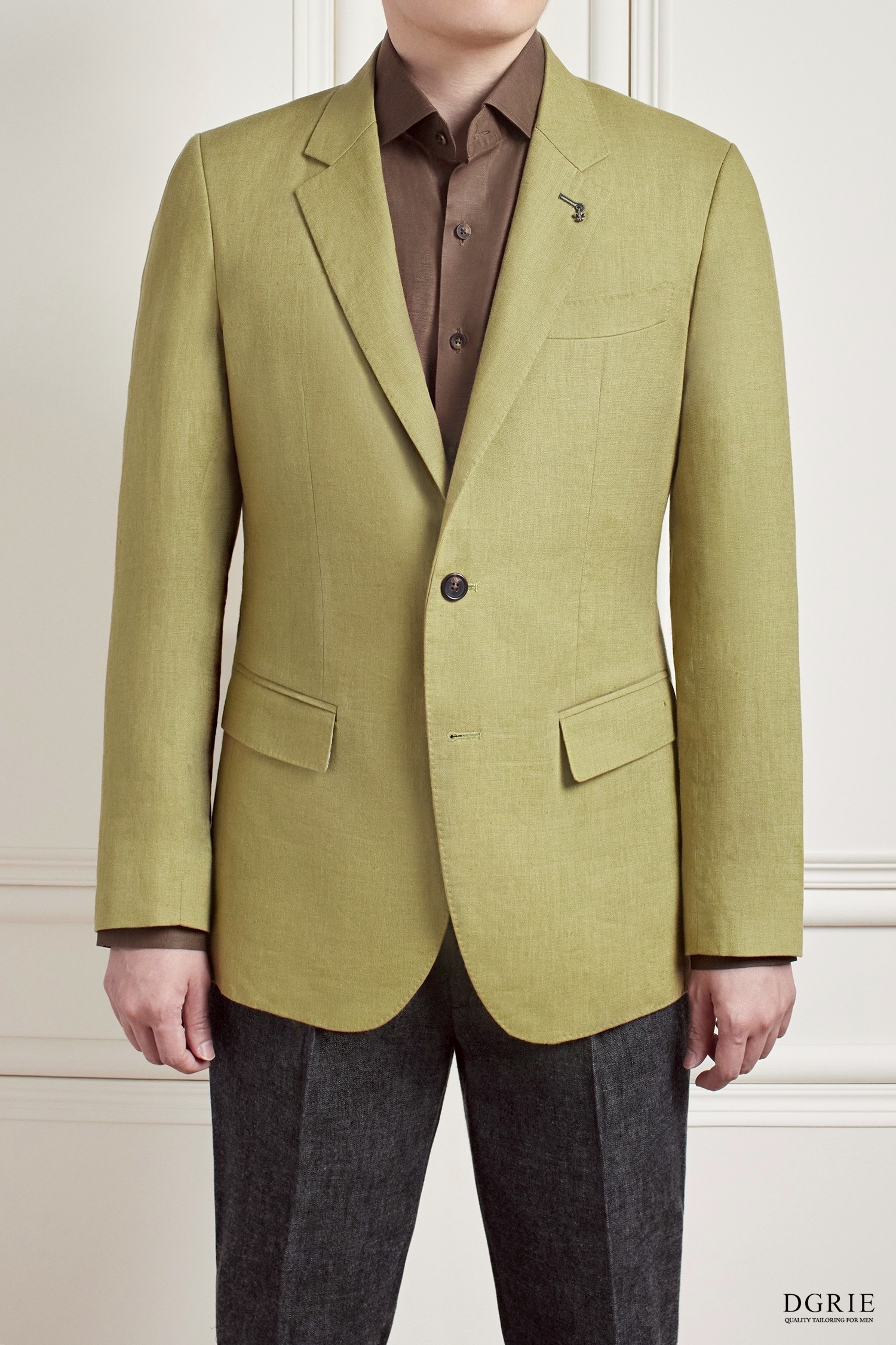 เสื้อสูท Olive Green Poland Linen Sport Jacket - DGRIE