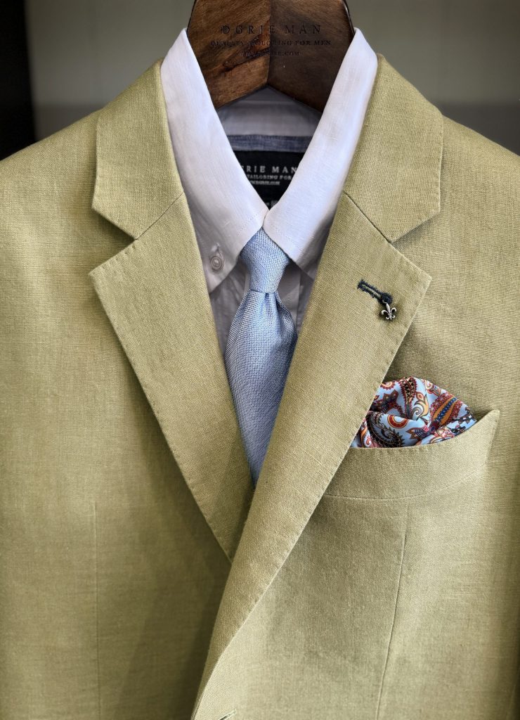 Olive Green Poland Linen Sport Jacket