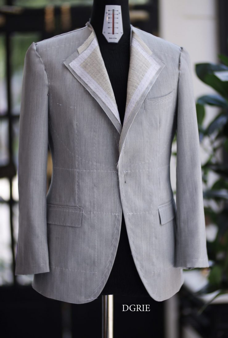 ตัดสูท Fitting Full Canvas Italy Grey Suits