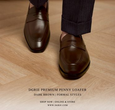 รองเท้าหนัง โลฟเฟอร์ Premium Penny Loafer Dark Brown Shoes