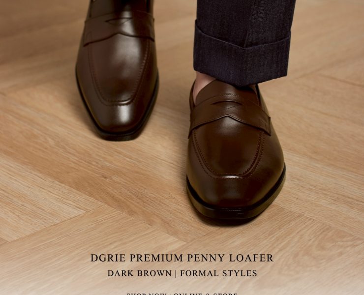 รองเท้าหนัง โลฟเฟอร์ Premium Penny Loafer Dark Brown Shoes