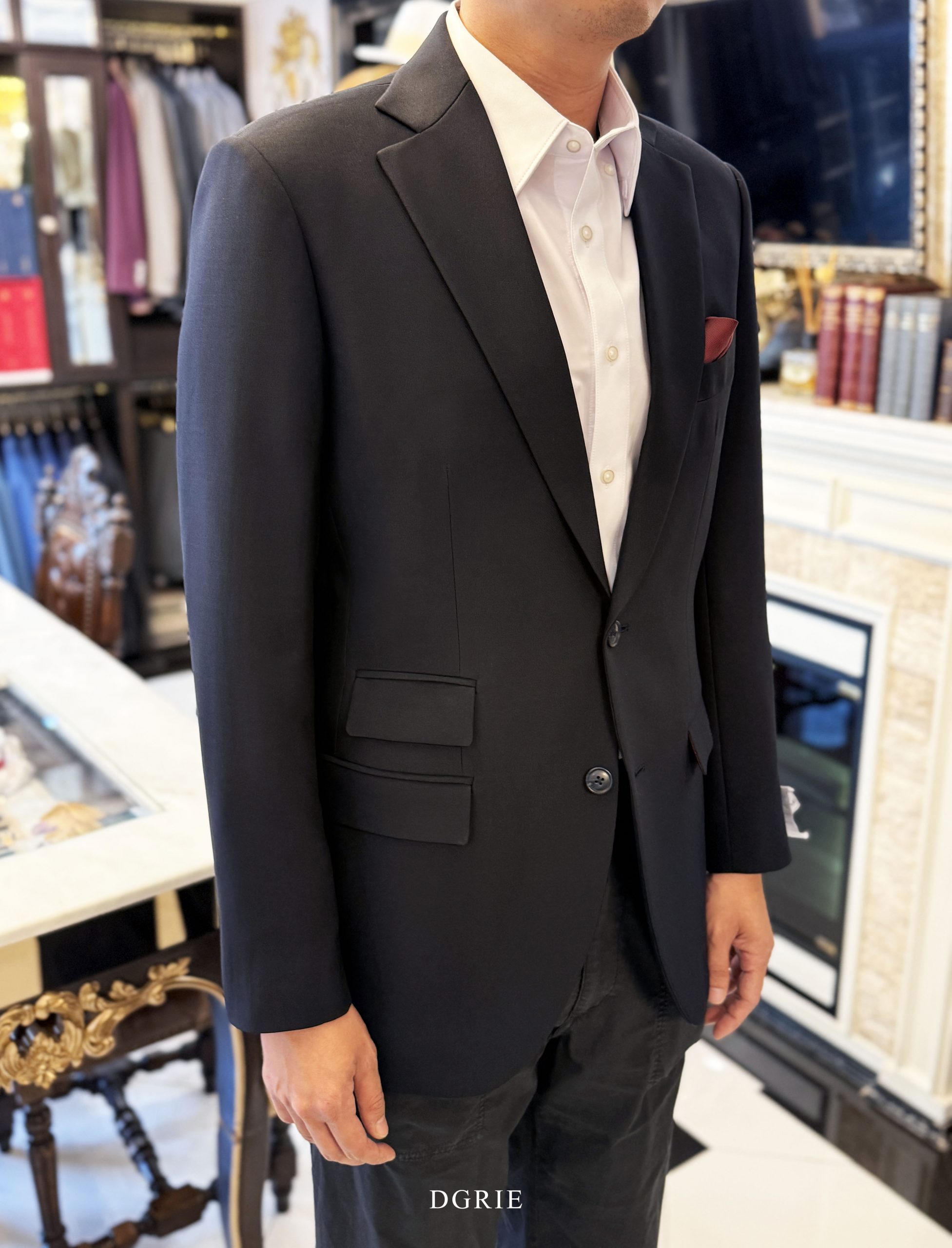 DGRIE - Dark Navy Classic Single-Breasted Suit 6 DGRIE - Dark Navy Classic Single-Breasted Suit