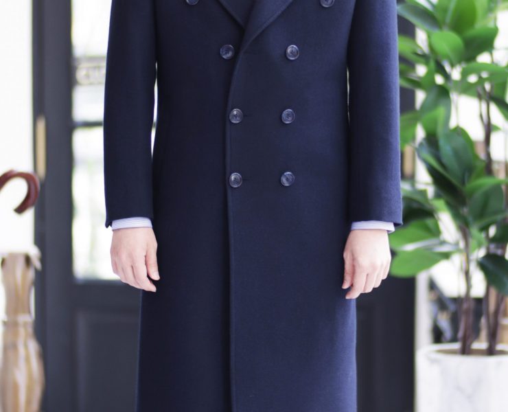 DGRIE - ตัดเสื้อโค้ท Double-Breasted Navy Overcoat 20 IMG 4953 copy1