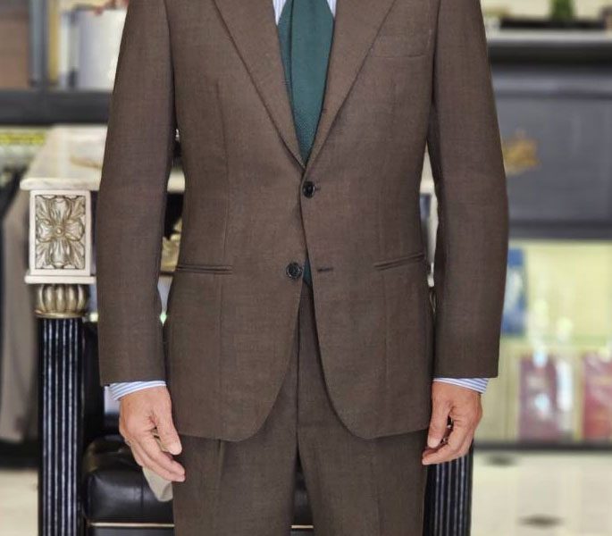 ตัดสูท DGRIE Fox Brothers Brown Single Breasted Suit