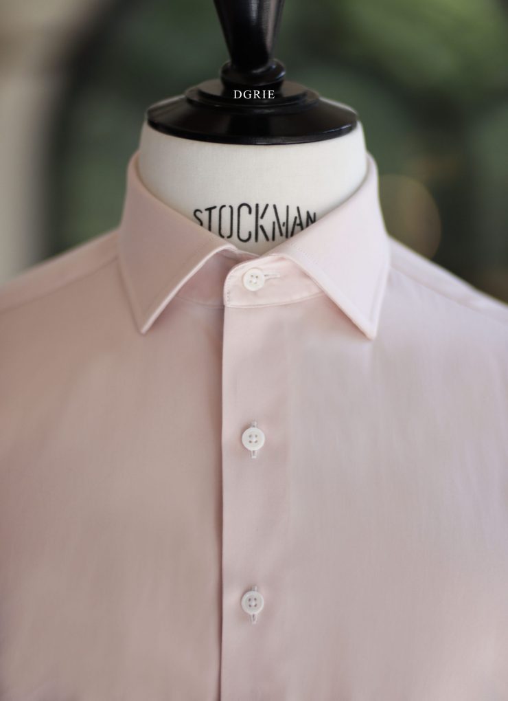 เสื้อเชิ้ตสีชมพูอ่อน DGRIE Pale Pink Edge Spread Collar Shirts
