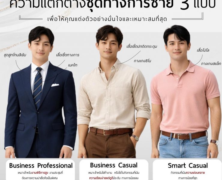 The Differences Between Three Types of Men's Formal Wear