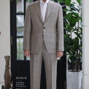Baird McNutt Natural Brown Check Irish Linen Suits