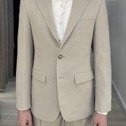 DGRIE Classic Notch Lapel Beige Suits