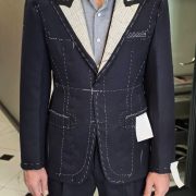 DGRIE Fitting Stage - Navy Classic Peak Lapel Full Canvas Suits
