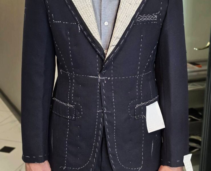 DGRIE Fitting Stage - Navy Classic Peak Lapel Full Canvas Suits