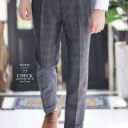 DGRIE PANTS 77 - Check Adjuster Belts Wool Pants