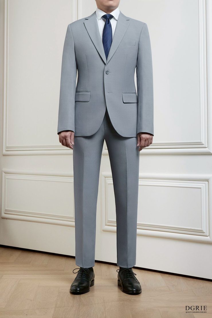 DGRIE Play - Light Grey 2-Button Standard Notch Lapel Suit 8 DGRIE Play - Light Grey 2-Button Standard Notch Lapel Suit