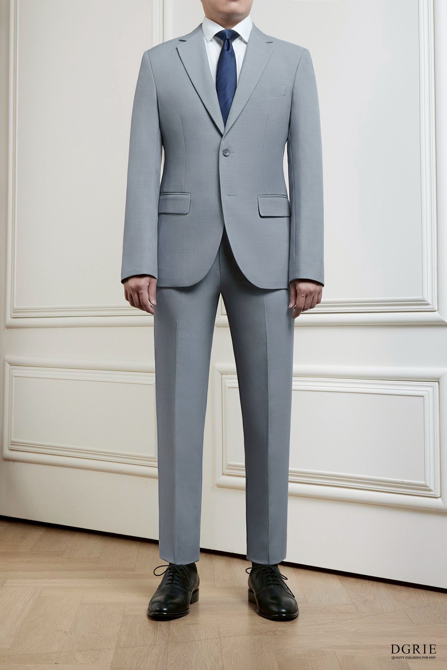 DGRIE Play - Light Grey 2-Button Standard Notch Lapel Suit 4 DGRIE Play - Light Grey 2-Button Standard Notch Lapel Suit
