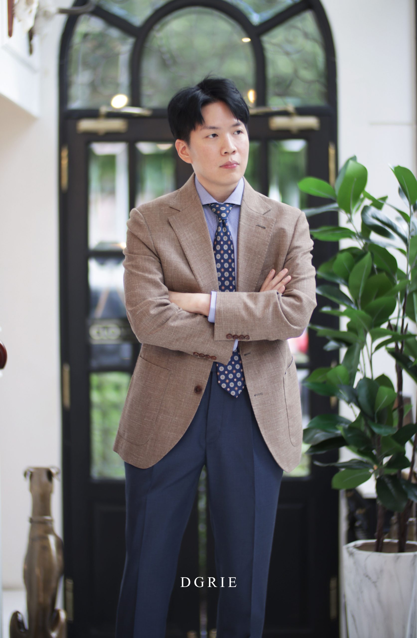 DGRIE Smart Casual Wool Silk Linen Jacket Suits