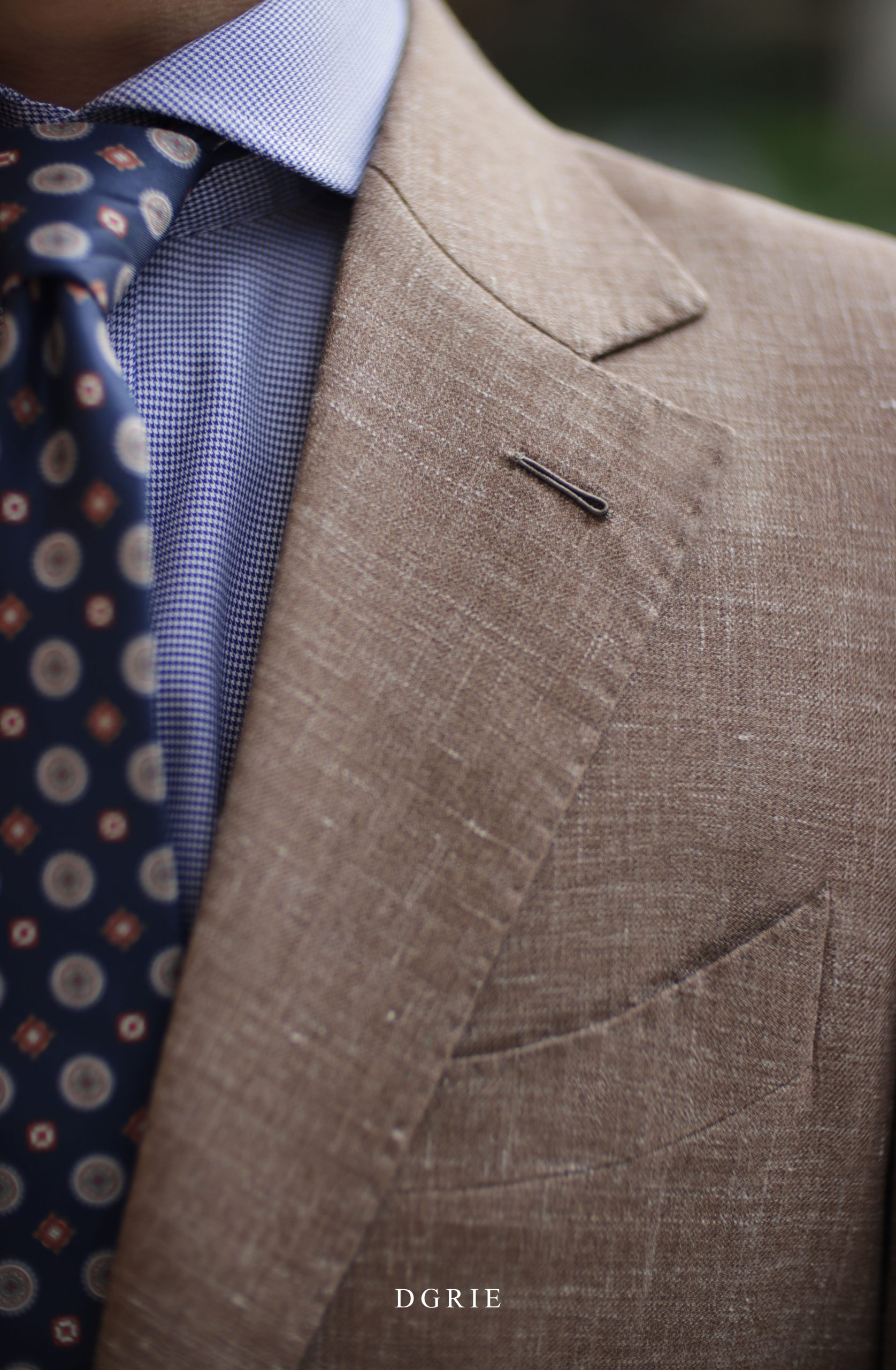 DGRIE Smart Casual Wool Silk Linen Jacket Suits