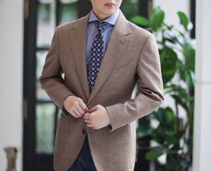 DGRIE Smart Casual Wool Silk Linen Jacket Suits