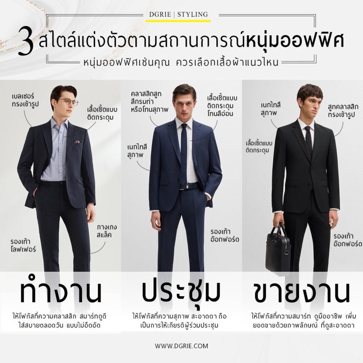 3 สไตล์ แต่งตัวตามสถานการณ์หนุ่มออฟฟิศ