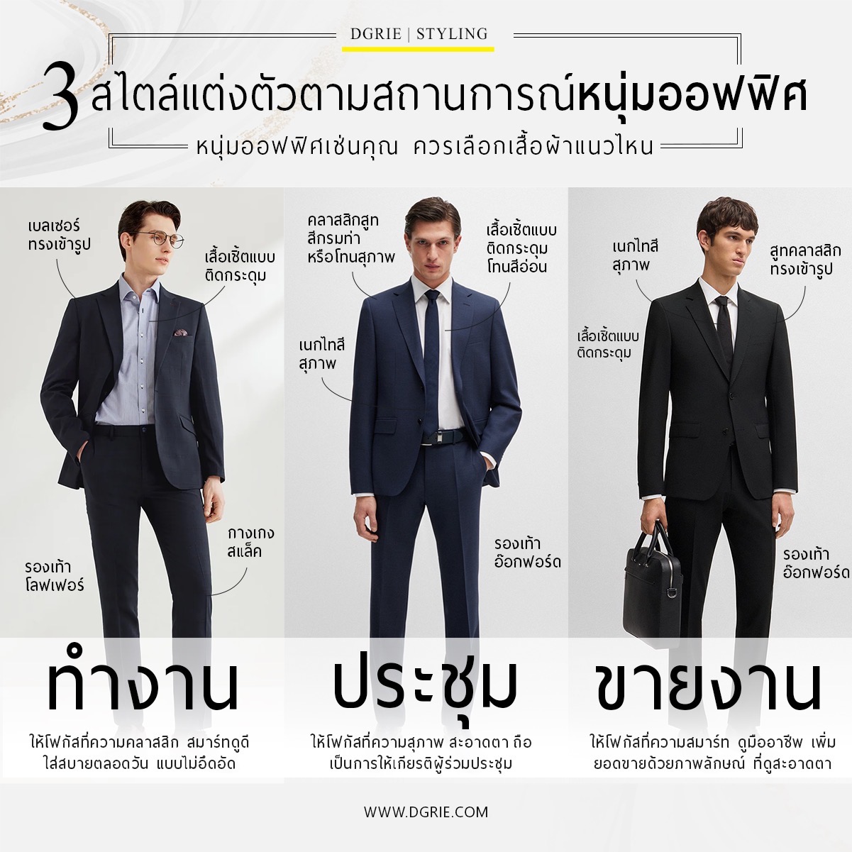 3 สไตล์ แต่งตัวตามสถานการณ์หนุ่มออฟฟิศ