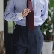 Classic White Collar Linen Shirt (Fully Spread)