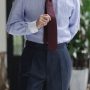 Classic White Collar Linen Shirt (Fully Spread)