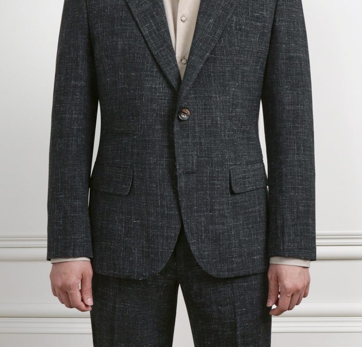 เสื้อสูท Dark Gray Wool & Linen Jacket