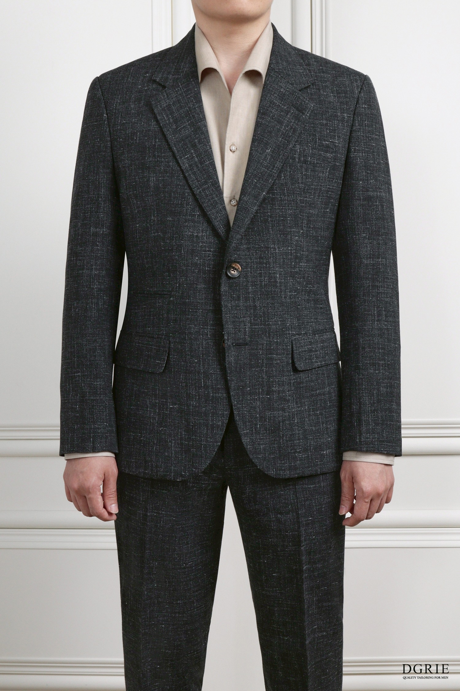 เสื้อสูท Dark Gray Wool & Linen Jacket
