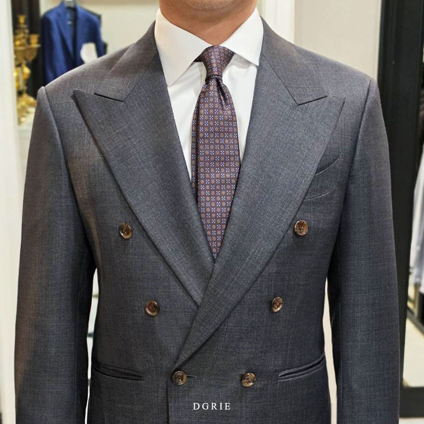 DGRIE - ตัดสูท Charcoal Grey Double-Breasted Suit