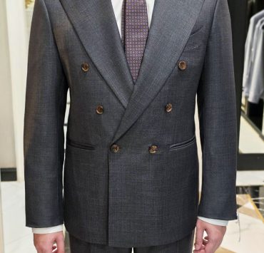 DGRIE - ตัดสูท Charcoal Grey Double-Breasted Suit