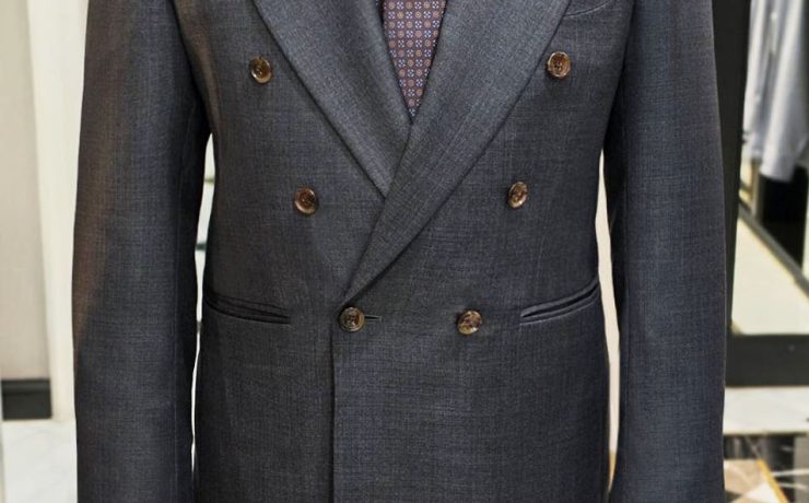 DGRIE - ตัดสูท Charcoal Grey Double-Breasted Suit