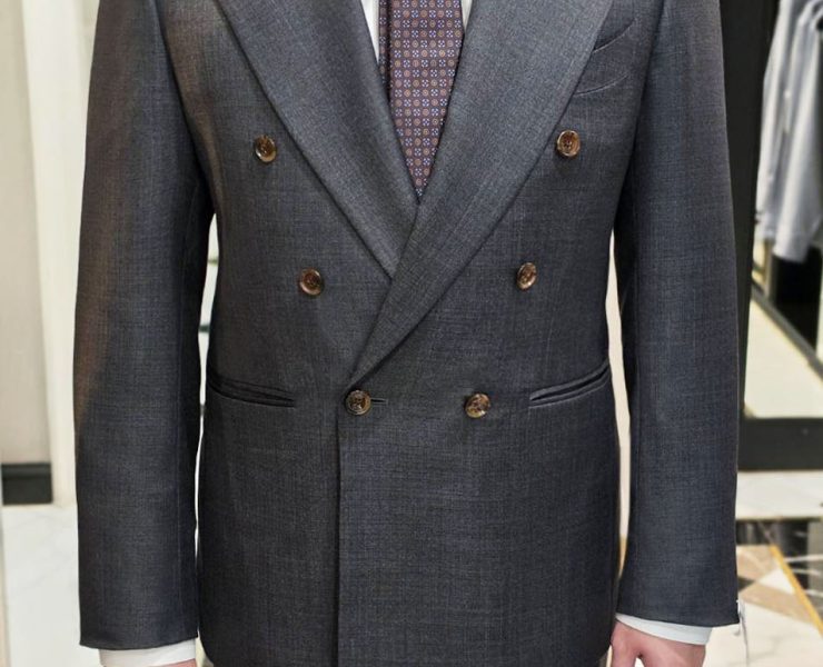 DGRIE - ตัดสูท Charcoal Grey Double-Breasted Suit