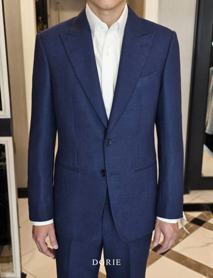 DGRIE - ตัดสูท Navy Hopsack Wool Suit 1 DGRIE - ตัดสูท Navy Hopsack Wool Suit