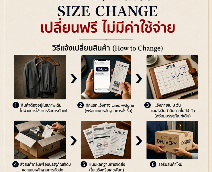 DGRIE offers free exchanges exclusively for Ready-to-Wear products.