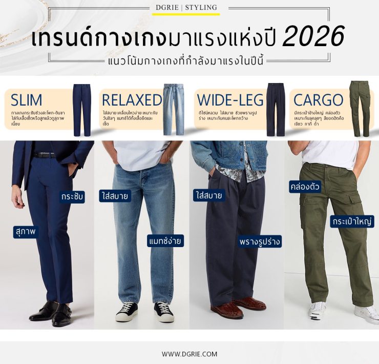 เทรนด์กางเกงมาแรงแห่งปี 2026 66 เทรนด์กางเกงมาแรงแห่งปี 2026