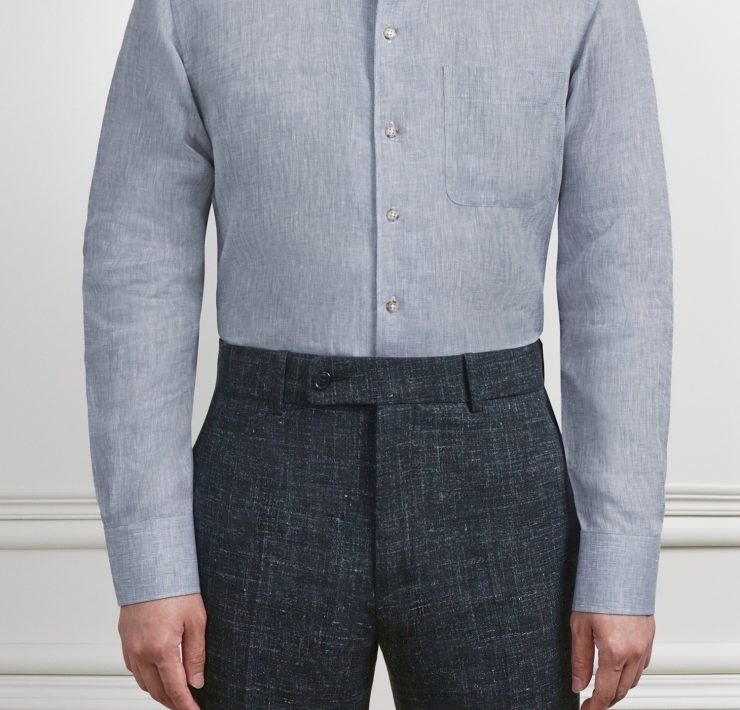 The Amalfi Coast One-Piece Collar Tencel Linen Shirt