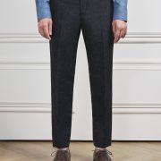 Black Blend Wool & Linen Pants - DGRIE