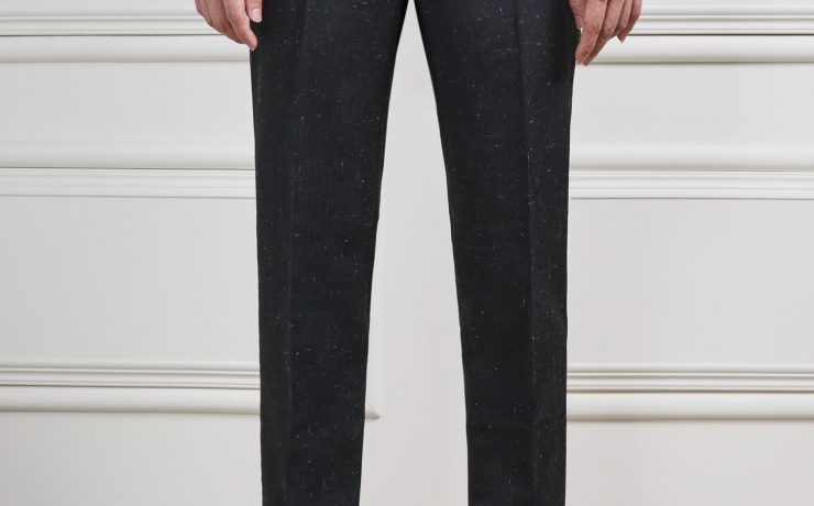 Black Blend Wool & Linen Pants - DGRIE 99 Black Blend Wool & Linen Pants - DGRIE