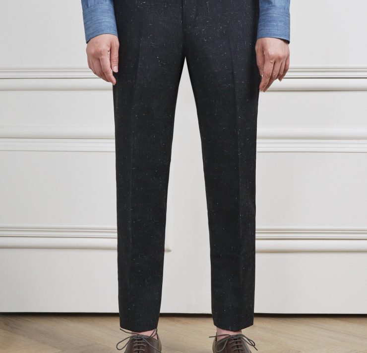 Black Blend Wool & Linen Pants - DGRIE 21 Black Blend Wool & Linen Pants - DGRIE