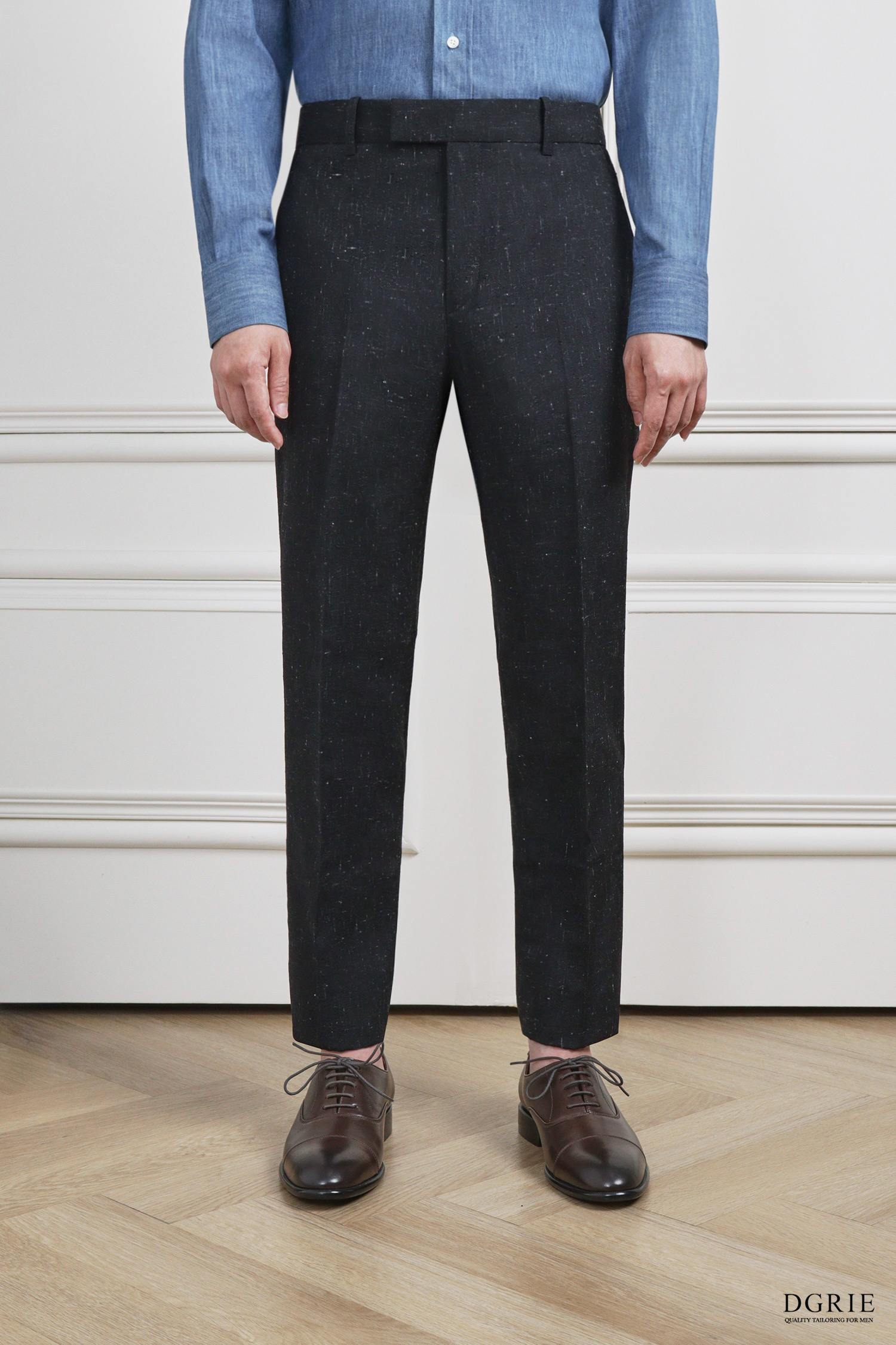 Black Blend Wool & Linen Pants - DGRIE 4 Black Blend Wool & Linen Pants - DGRIE
