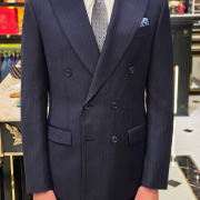 ตัดสูท DGRIE Navy Pin-Stripe Double-Breasted Suit