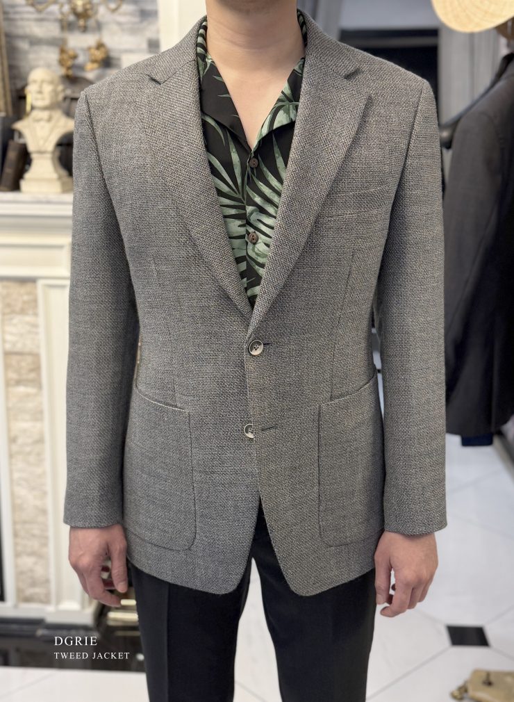 ตัดสูท DGRIE Smart Casual Grey Flannel Tweed Jacket