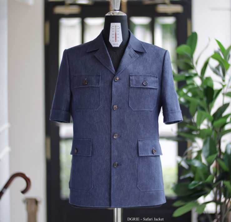 DGRIE Short-sleeved safari jacket - Loro Piana 4 DGRIE Short-sleeved safari jacket - Loro Piana