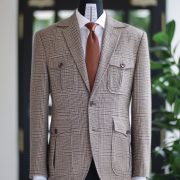 The Earth Tone Glen Check Safari Blazer