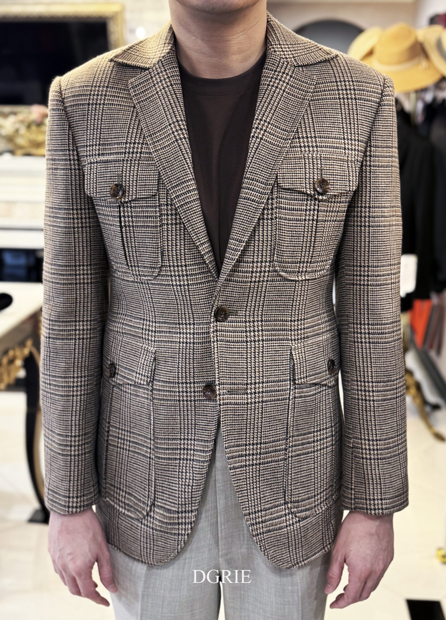 The Earth Tone Glen Check Safari Blazer 5 The Earth Tone Glen Check Safari Blazer