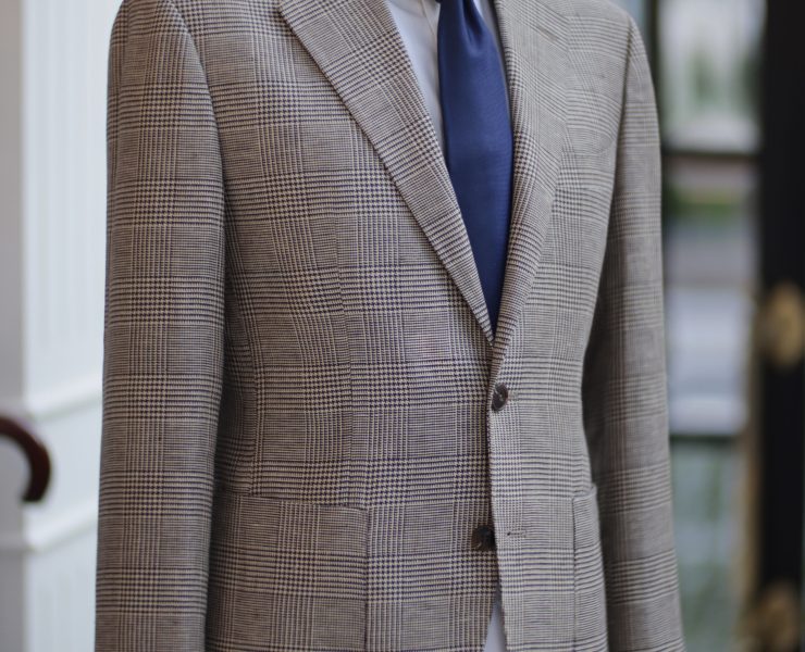DGRIE – Baird McNutt Natural Brown Prince of Wales Check Suit