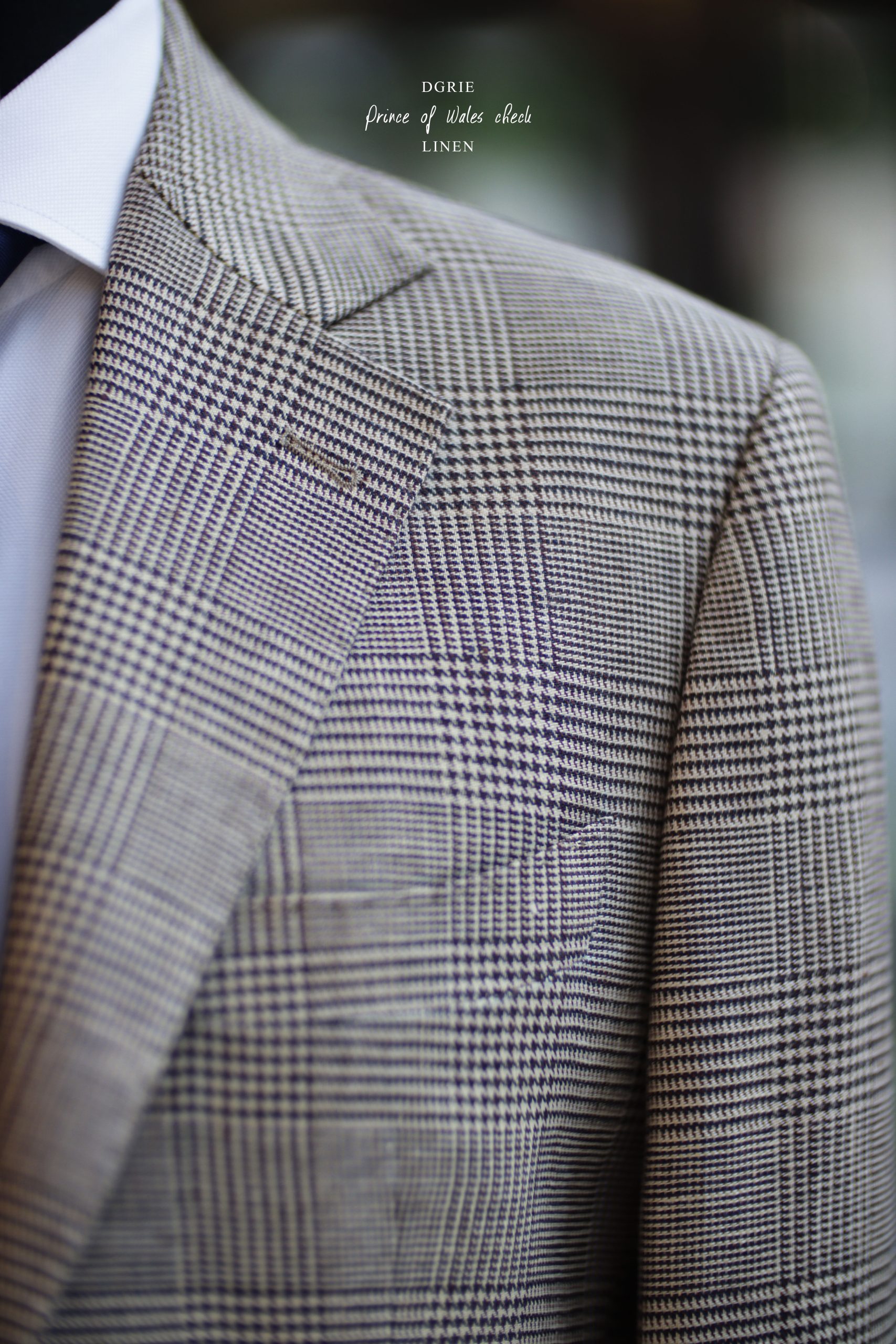 DGRIE – Baird McNutt Natural Brown Prince of Wales Check Suit 6 DGRIE – Baird McNutt Natural Brown Prince of Wales Check Suit